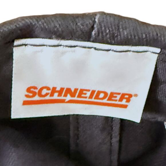 Schneider Ball Cap Mens Black Gray Orange Logo Adjustable Hat USA Trim OSFM - Picture 7 of 8